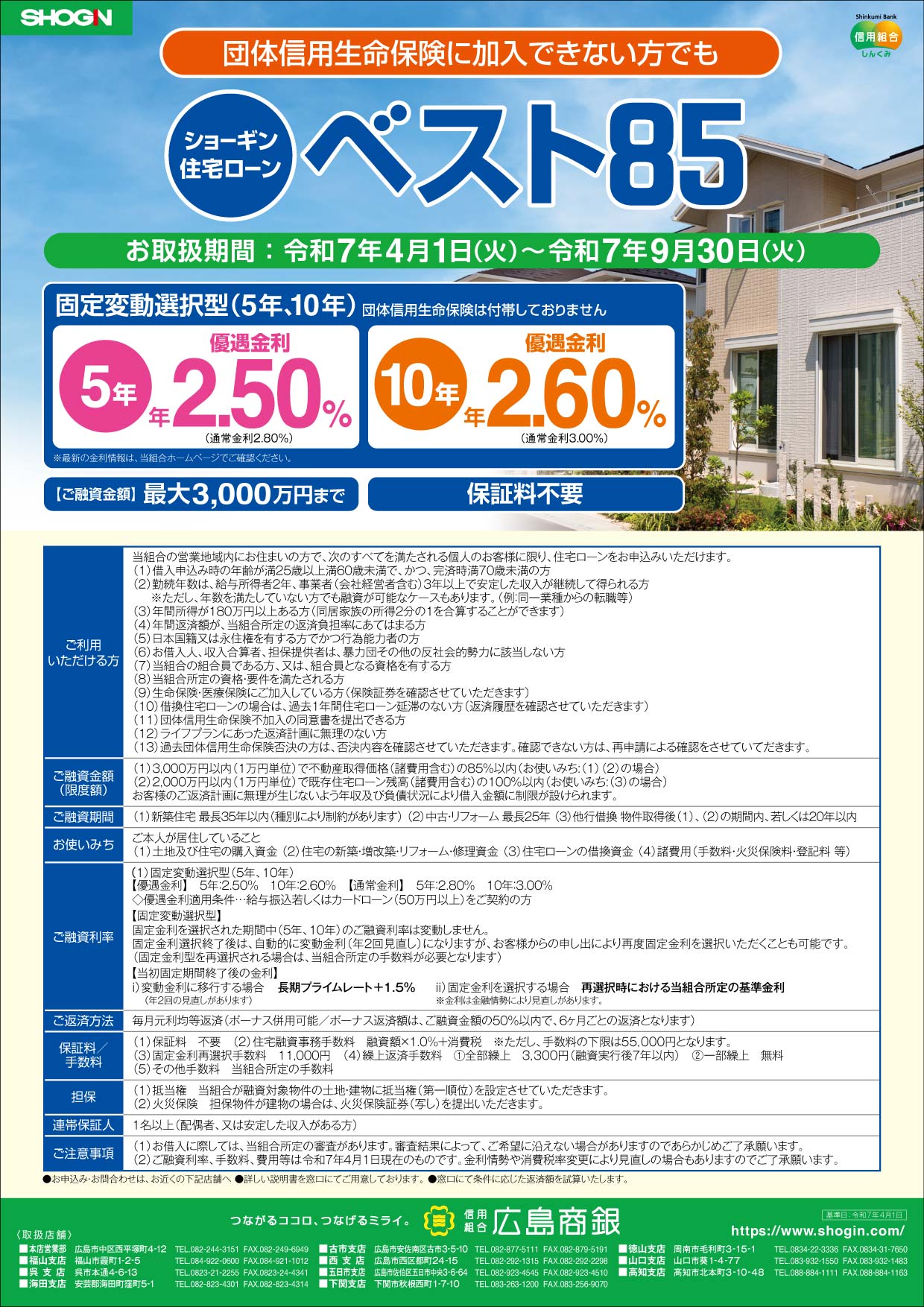 住宅ローンベスト８５